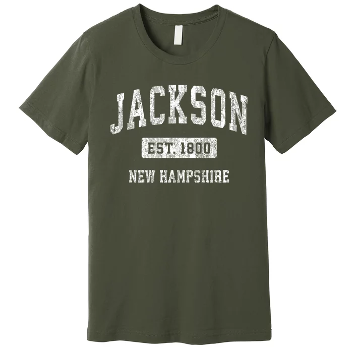 Jackson New Hampshire Nh Vintage Sports Established Premium T-Shirt