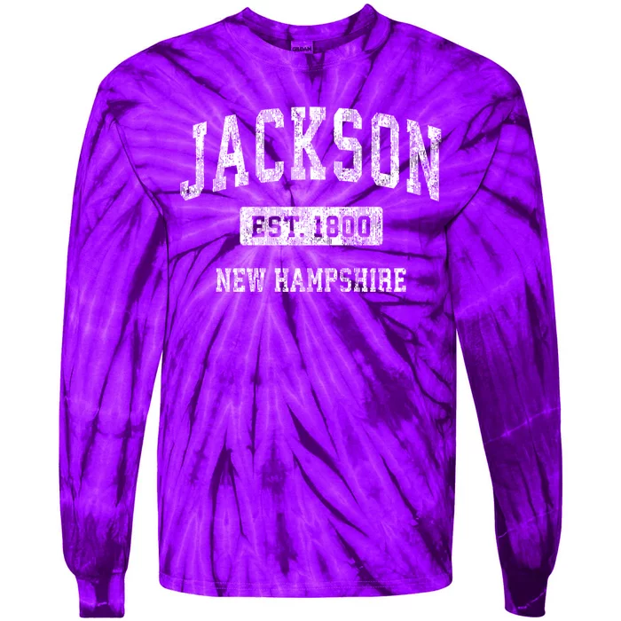 Jackson New Hampshire Nh Vintage Sports Established Tie-Dye Long Sleeve Shirt