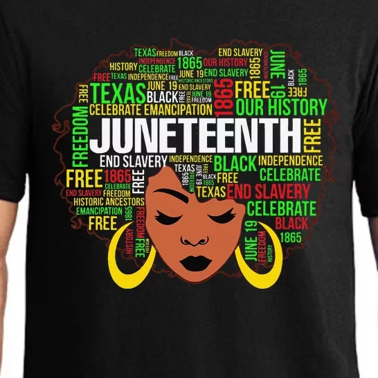 Juneteenth Natural Hair Black History Afro  Apparel Pajama Set