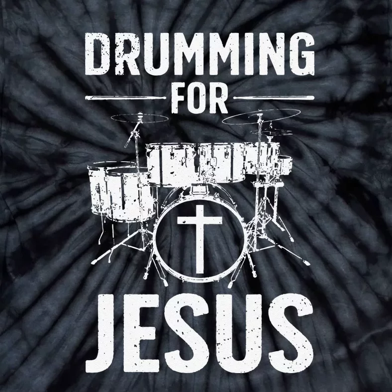 Jesus Name I Play Drums God Drumming Music Christian Tie-Dye T-Shirt