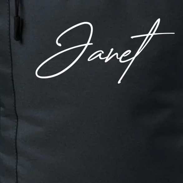 Janet Name In Script Lettering Daily Commute Backpack