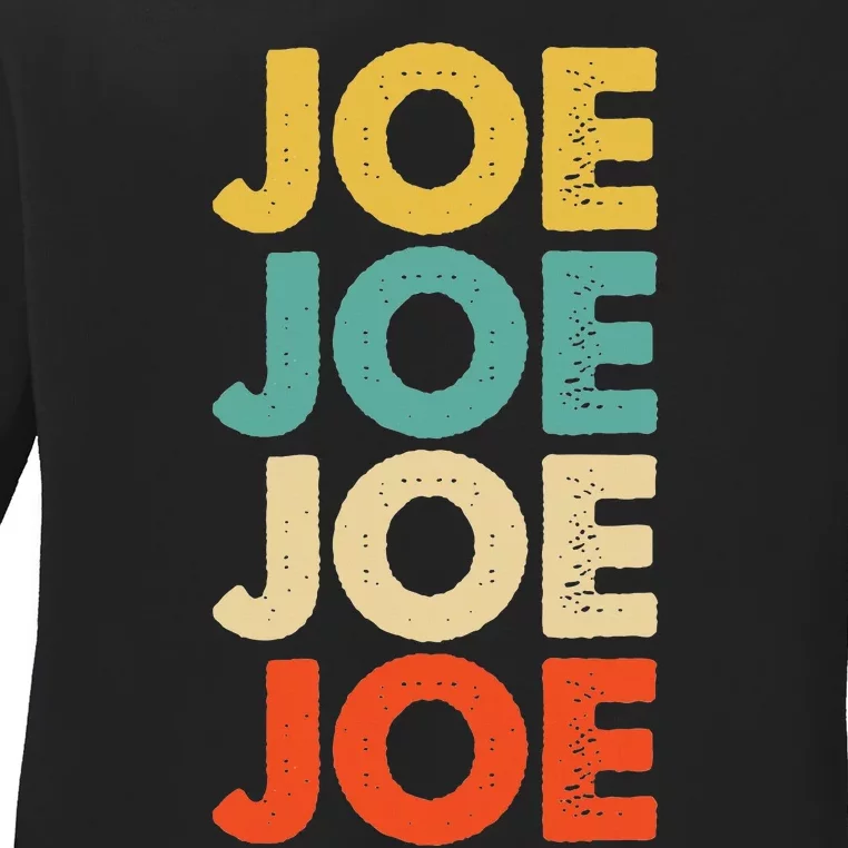 Joe Name Ladies Long Sleeve Shirt