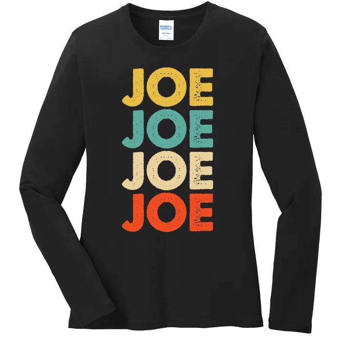 Joe Name Ladies Long Sleeve Shirt