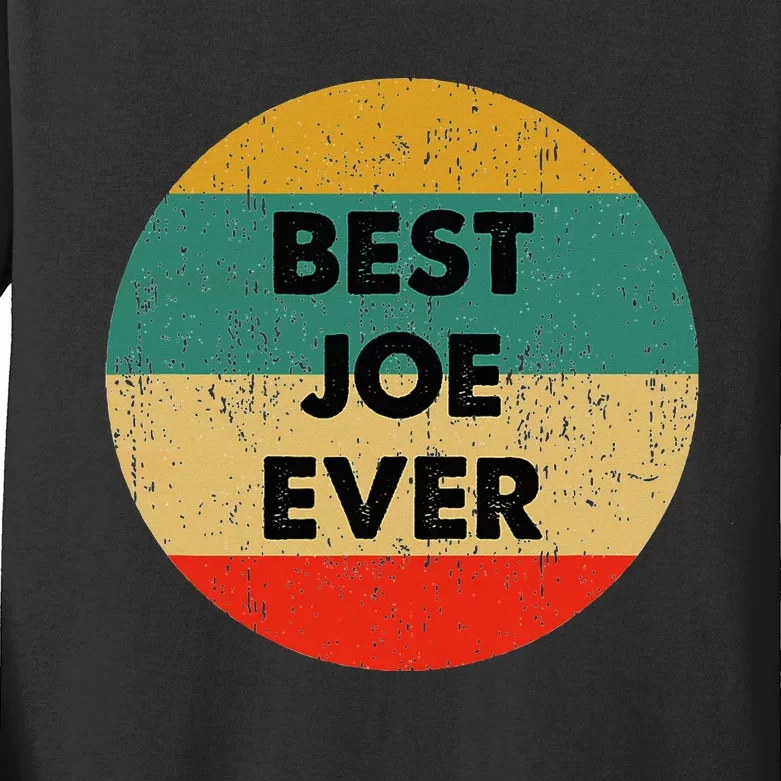 Joe Name Kids Long Sleeve Shirt