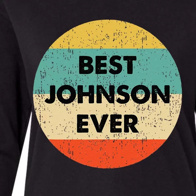 Johnson Name Womens Cotton Relaxed Long Sleeve T-Shirt