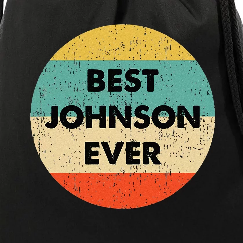 Johnson Name Drawstring Bag