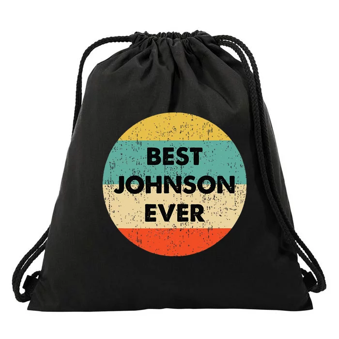 Johnson Name Drawstring Bag