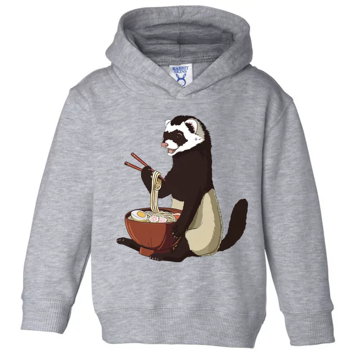 Japanese Noodles Kawaii Ramen Bowl Funny Ferret Toddler Hoodie