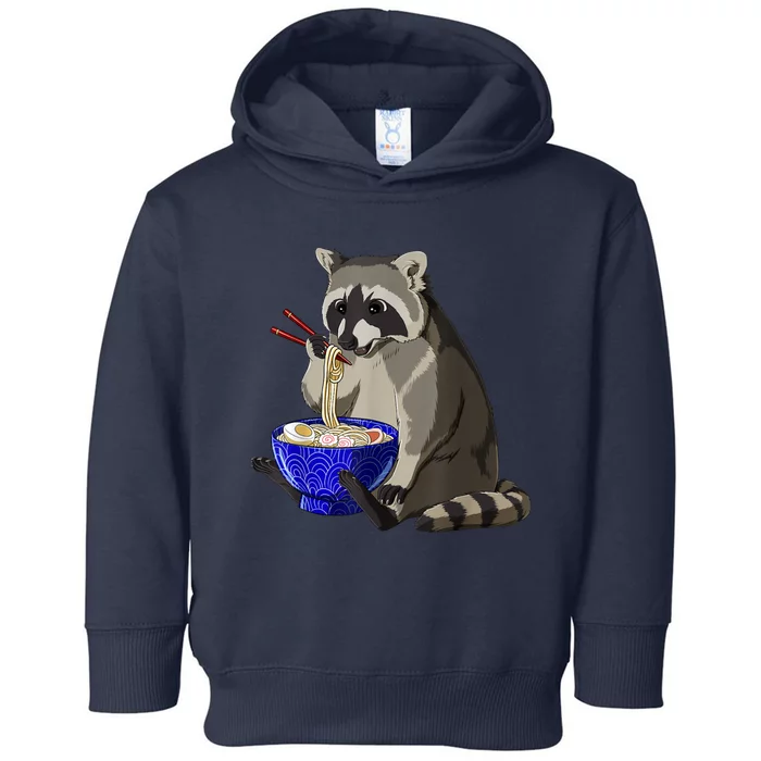 Japanese Noodles Kawaii Ramen Bowl Funny Raccoon Toddler Hoodie