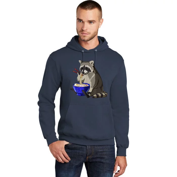 Japanese Noodles Kawaii Ramen Bowl Funny Raccoon Tall Hoodie