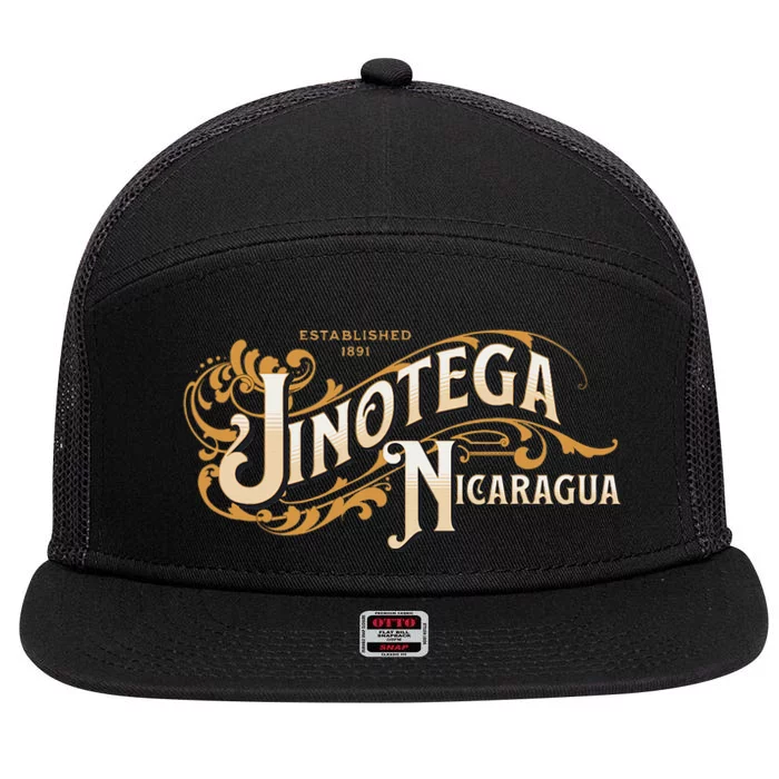 Jinotega Nicaragua Map Artesania Arte Nica Craft Souvenirs 7 Panel Mesh Trucker Snapback Hat