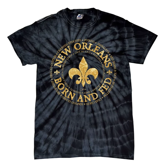 JCombs New Orleans Born And Fed Tie-Dye T-Shirt