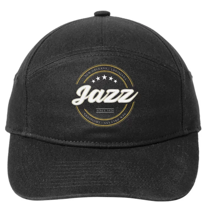 Jazz New Orleans Louisiana Jazz Music Player Classical Jazz 7-Panel Snapback Hat