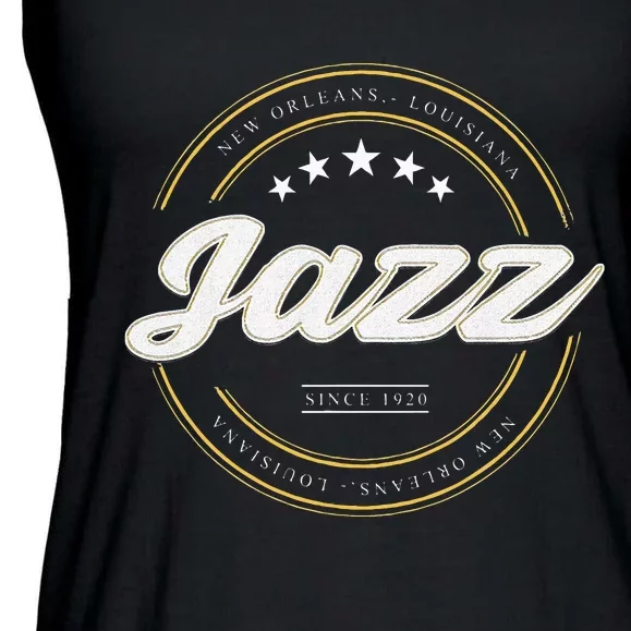 Jazz New Orleans Louisiana Jazz Music Player Classical Jazz Ladies Essential Flowy Tank