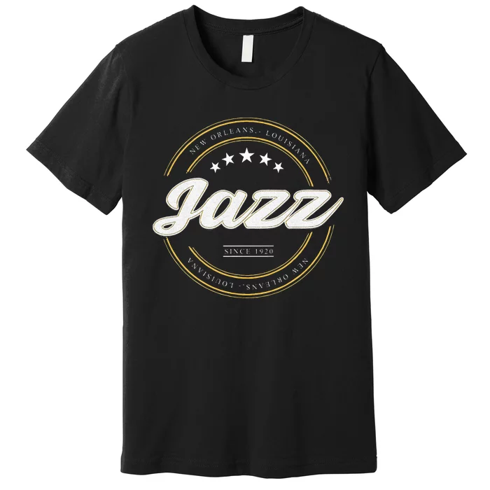 Jazz New Orleans Louisiana Jazz Music Player Classical Jazz Premium T-Shirt