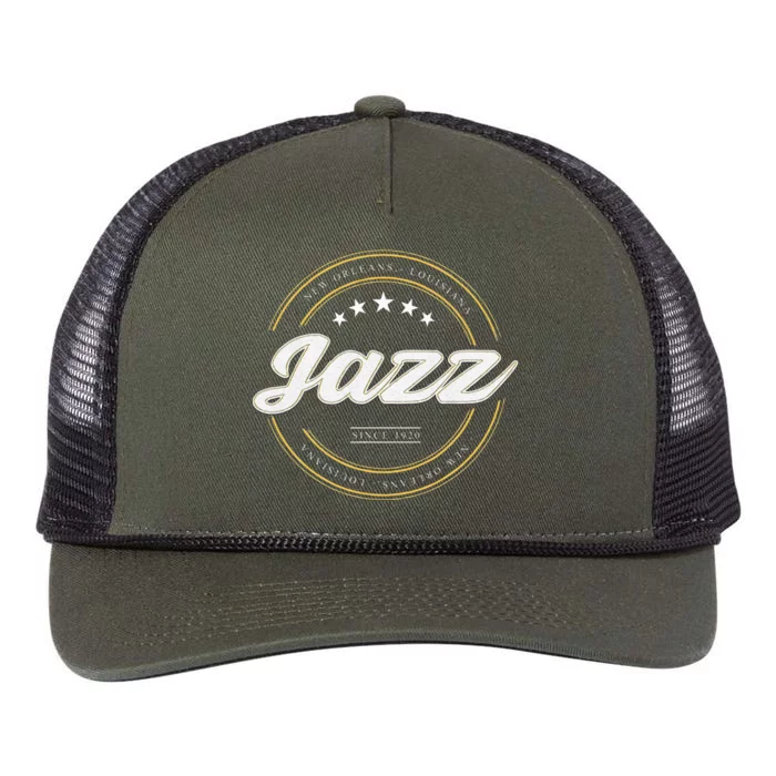 Jazz New Orleans Louisiana Jazz Music Player Classical Jazz Retro Rope Trucker Hat Cap