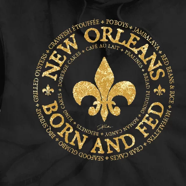 JCombs New Orleans Born And Fed Tie Dye Hoodie