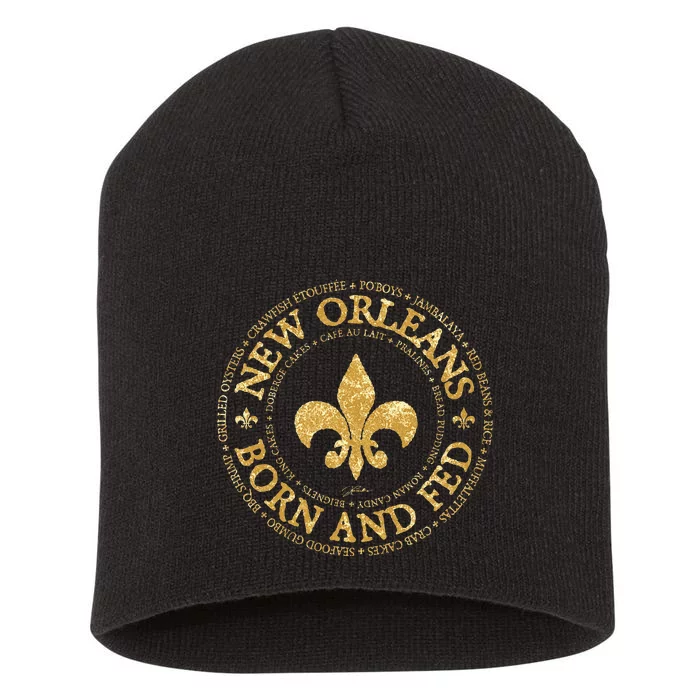 JCombs New Orleans Born And Fed Short Acrylic Beanie