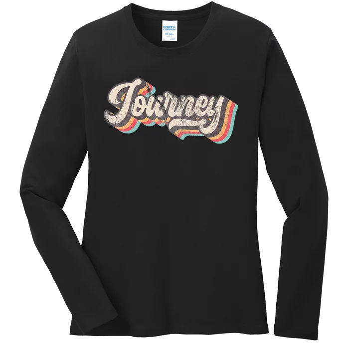 Journey Name Personalized Vintage Retro Ladies Long Sleeve Shirt