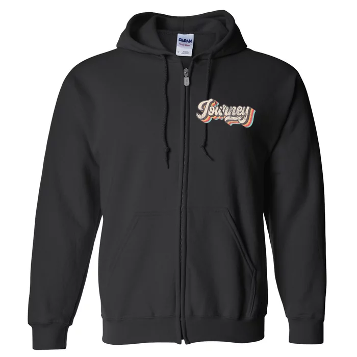 Journey Name Personalized Vintage Retro Full Zip Hoodie