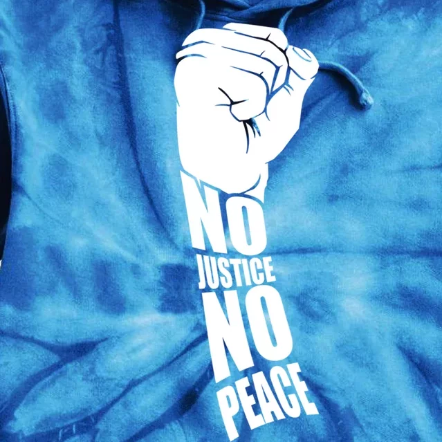 Justice No Peace Black Lives Matter Blm Protest African Gift Tie Dye Hoodie