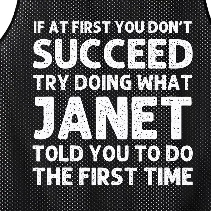 Janet Name Personalized Birthday Funny Christmas Joke Mesh Reversible Basketball Jersey Tank