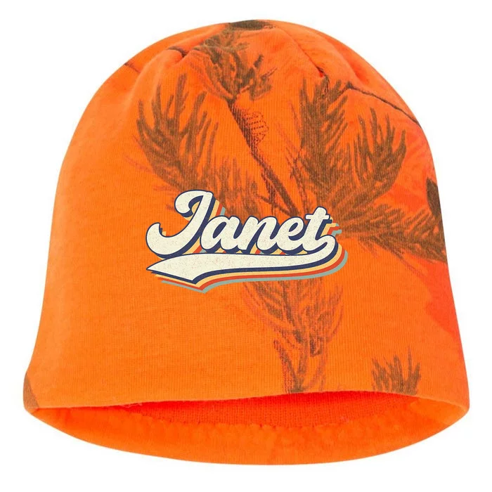 Janet Name Personalized Vintage Retro Janet Sport Name Kati - Camo Knit Beanie