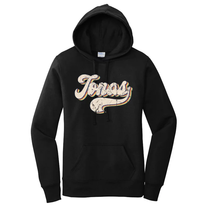 Jonas Name Personalized Vintage Retro Wo Women's Pullover Hoodie