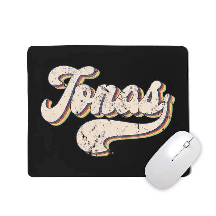 Jonas Name Personalized Vintage Retro Wo Mousepad