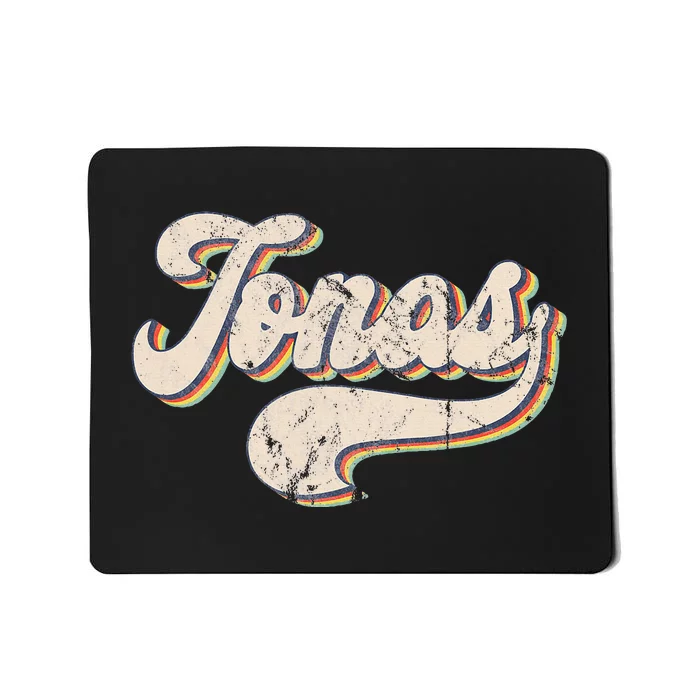 Jonas Name Personalized Vintage Retro Wo Mousepad