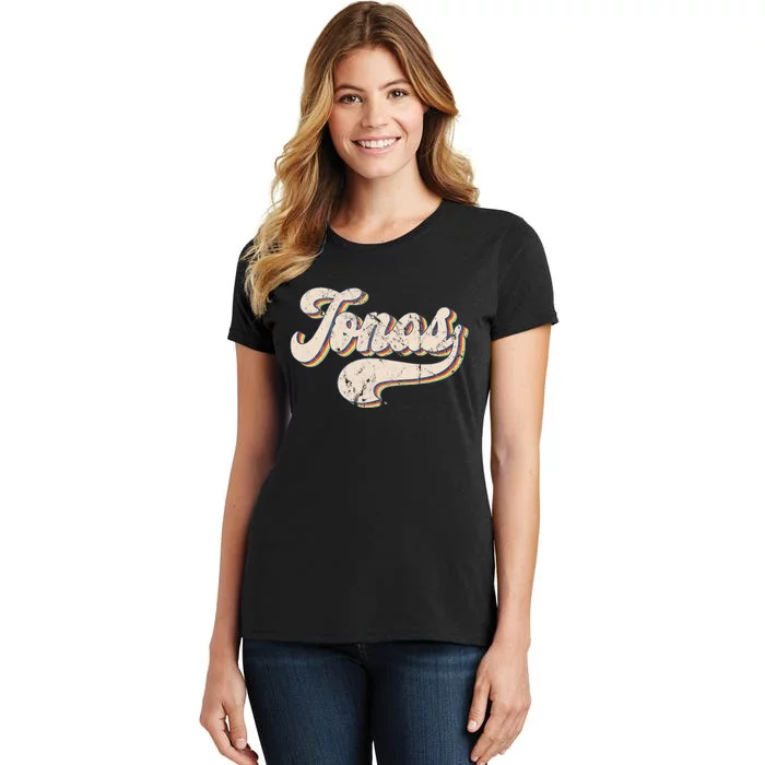 Jonas Name Personalized Vintage Retro Wo Women's T-Shirt