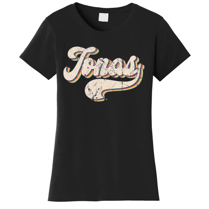 Jonas Name Personalized Vintage Retro Wo Women's T-Shirt