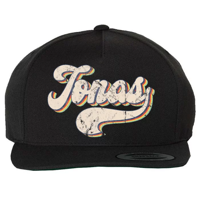 Jonas Name Personalized Vintage Retro Wo Wool Snapback Cap