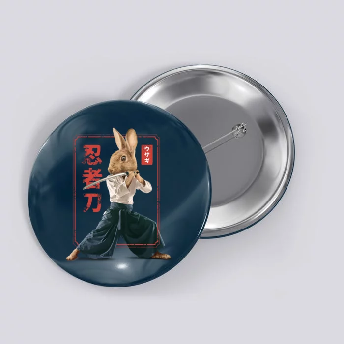 Japanese Ninja Rabbit Button