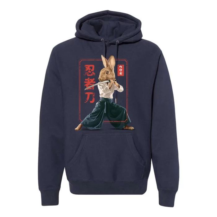 Japanese Ninja Rabbit Premium Hoodie