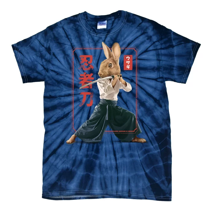 Japanese Ninja Rabbit Tie-Dye T-Shirt