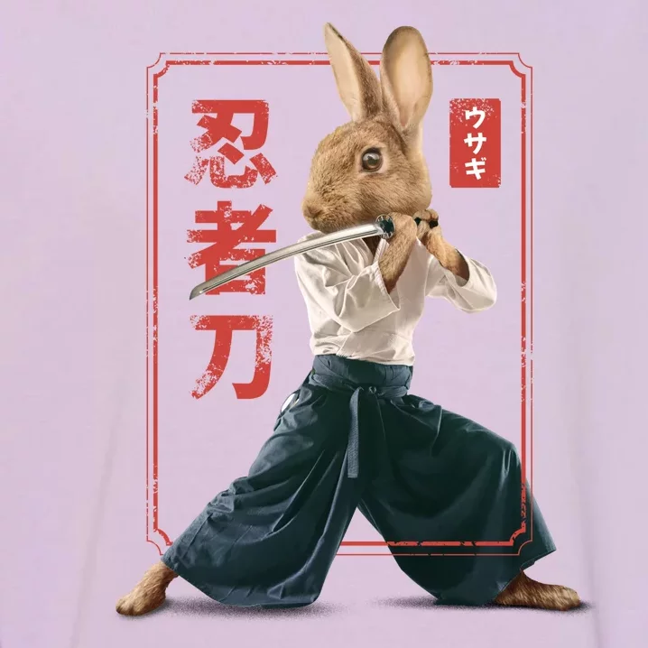 Japanese Ninja Rabbit Garment-Dyed Sweatshirt