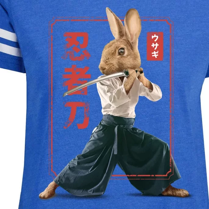 Japanese Ninja Rabbit Enza Ladies Jersey Football T-Shirt