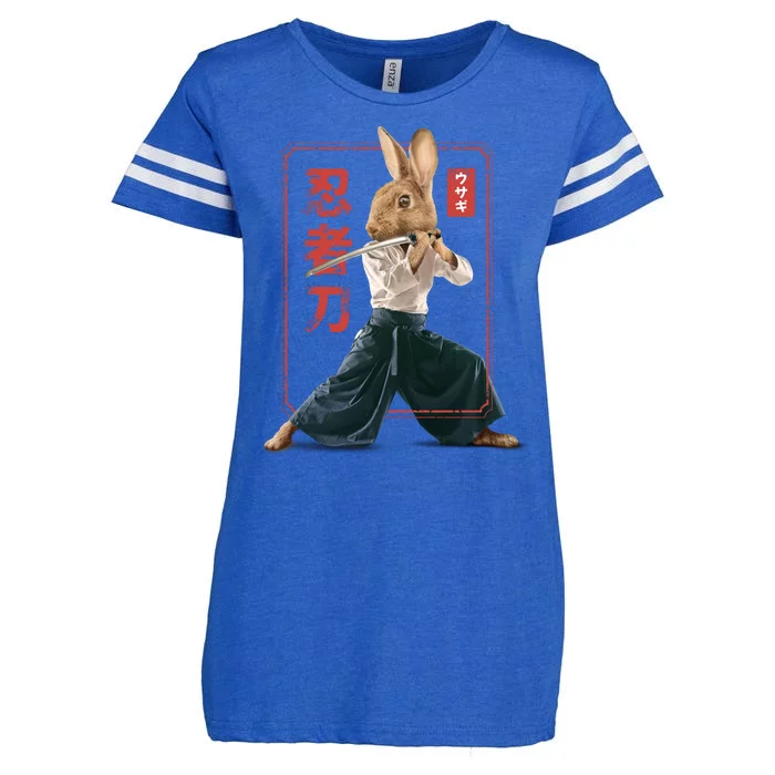 Japanese Ninja Rabbit Enza Ladies Jersey Football T-Shirt