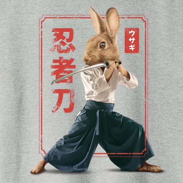 Japanese Ninja Rabbit Women's Crop Top Tee