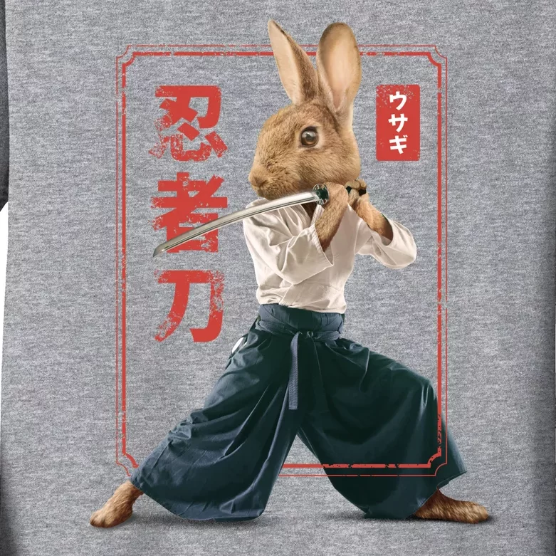 Japanese Ninja Rabbit Kids Long Sleeve Shirt