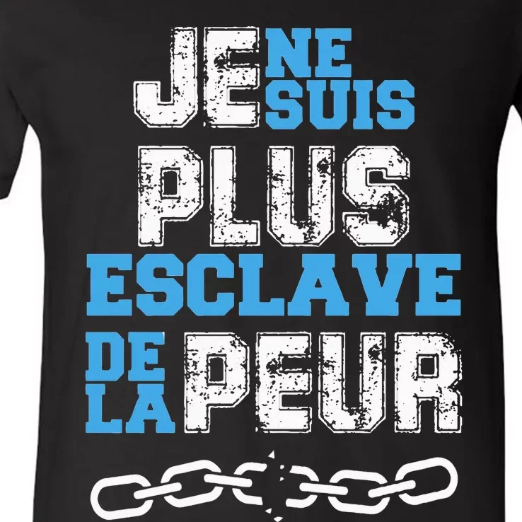 Je Ne Suis Plus Esclave V-Neck T-Shirt