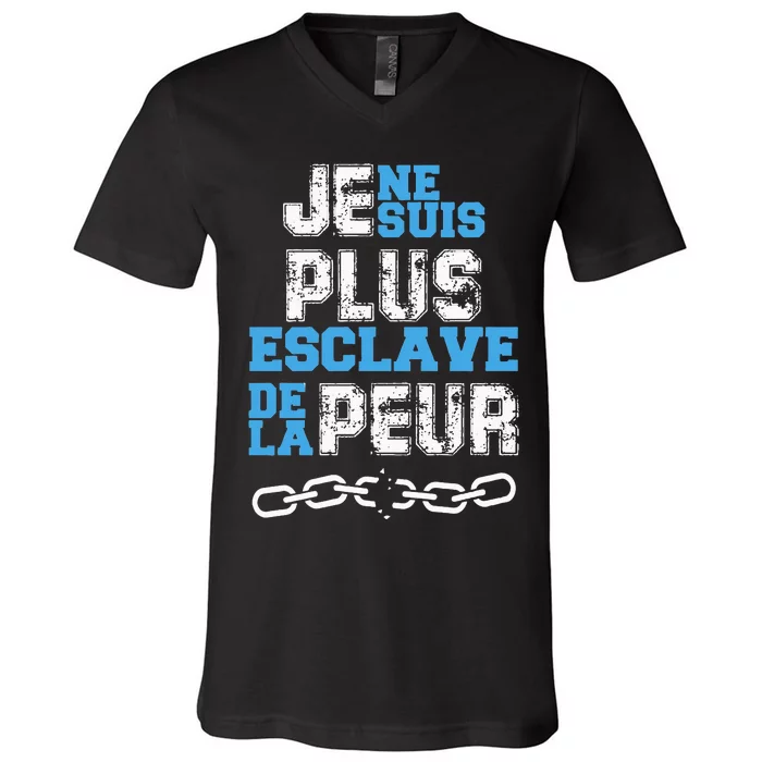 Je Ne Suis Plus Esclave V-Neck T-Shirt