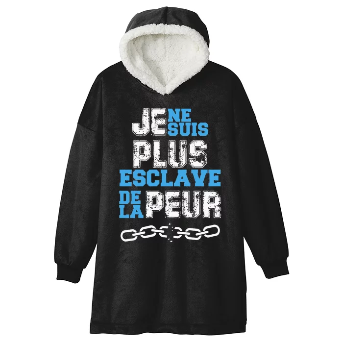 Je Ne Suis Plus Esclave Hooded Wearable Blanket