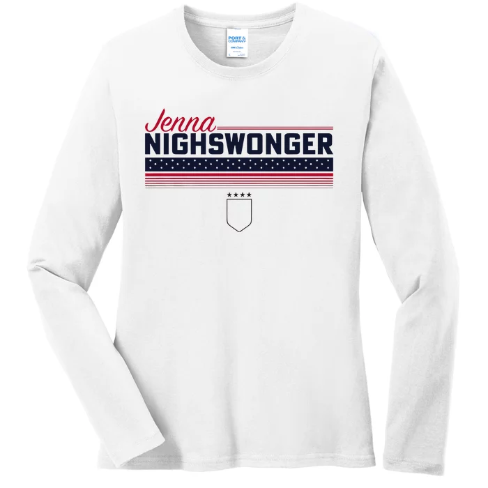 Jenna Nighswonger Stripe Uswntpa Ladies Long Sleeve Shirt