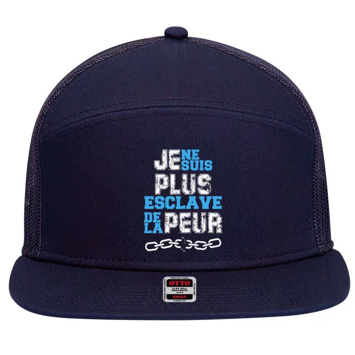 Je Ne Suis Plus Esclave. 7 Panel Mesh Trucker Snapback Hat