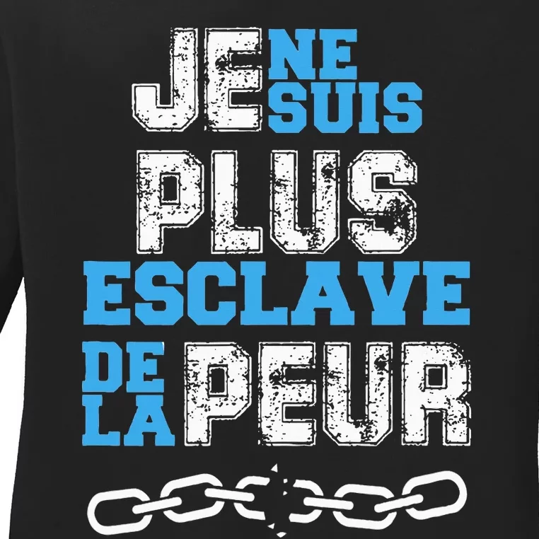 Je Ne Suis Plus Esclave. Ladies Long Sleeve Shirt