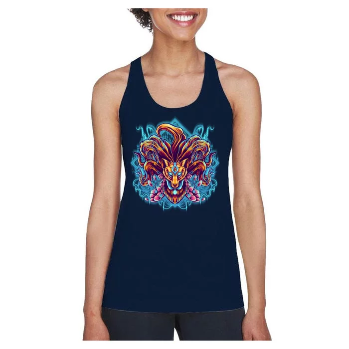 Japanese Nine Tails Kitsune Fox Women's Racerback Tank