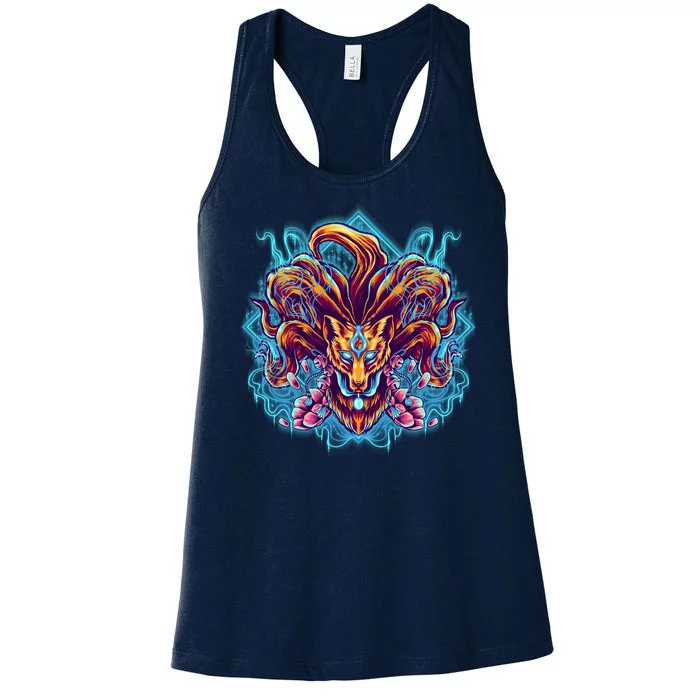 Japanese Nine Tails Kitsune Fox Women's Racerback Tank