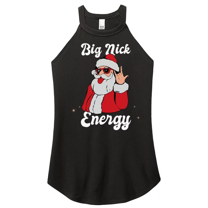 Jolly Nick Vibes Festive Holiday Gift Women’s Perfect Tri Rocker Tank